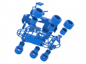 Concept race car with 6 wheels Scale 1 to 25 Modèles 3D en vedette