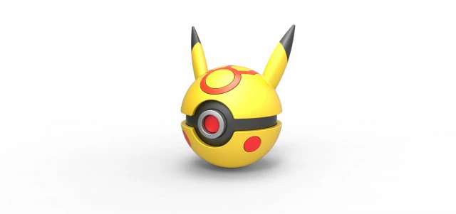 Orbe da vers&atilde;o maligna do Pikachu Modelo de Impressão 3D .c4d .max .obj .3ds .fbx .stl .blend 