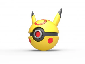 Orbe da vers&atilde;o maligna do Pikachu Modelo de Impressão 3D