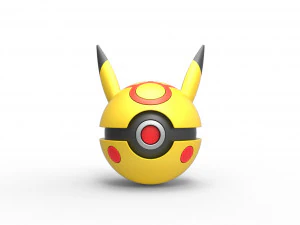 Orbe da vers&atilde;o maligna do Pikachu Modelo de Impressão 3D