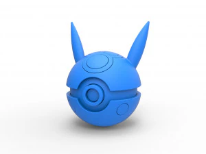 Orbe da vers&atilde;o maligna do Pikachu Modelo de Impressão 3D