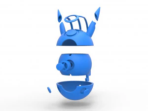 Orbe da vers&atilde;o maligna do Pikachu Modelo de Impressão 3D