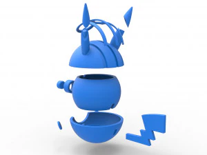 Orbe da vers&atilde;o maligna do Pikachu Modelo de Impressão 3D