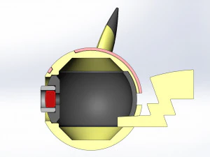 Orbe da vers&atilde;o maligna do Pikachu Modelo de Impressão 3D