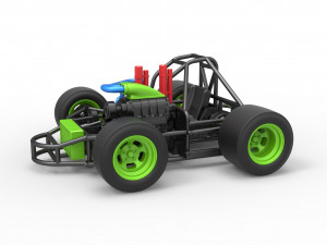 Concept crazy kart Scale 1 to 25 3D 프린트 모델