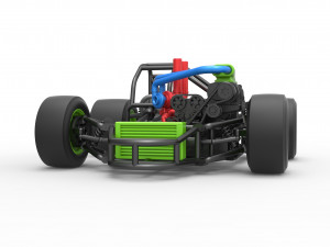 Concept crazy kart Scale 1 to 25 3D 프린트 모델