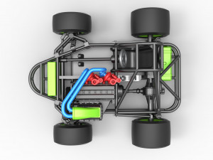 Concept crazy kart Scale 1 to 25 3D 프린트 모델