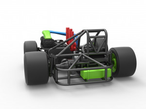 Concept crazy kart Scale 1 to 25 3D 프린트 모델