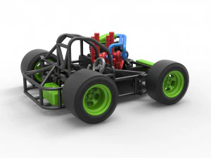 Concept crazy kart Scale 1 to 25 3D Print Model