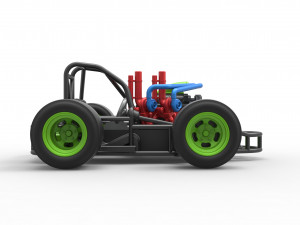 Concept crazy kart Scale 1 to 25 3D 프린트 모델