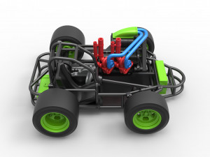 Concept crazy kart Scale 1 to 25 3D 프린트 모델