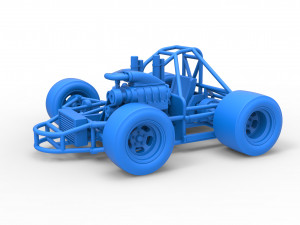 Concept crazy kart Scale 1 to 25 3D 프린트 모델