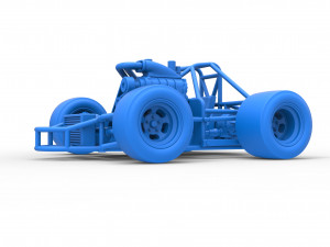 Concept crazy kart Scale 1 to 25 3D 프린트 모델