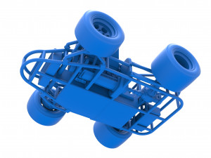 Concept crazy kart Scale 1 to 25 3D 프린트 모델