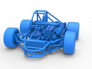 Concept crazy kart Scale 1 to 25 3D Print Model