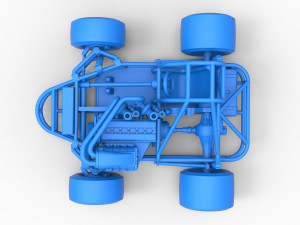 Concept crazy kart Scale 1 to 25 3D 프린트 모델