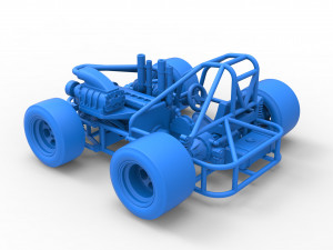 Concept crazy kart Scale 1 to 25 3D 프린트 모델