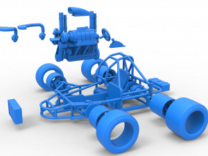 Concept crazy kart Scale 1 to 25 3D 프린트 모델