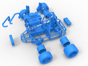 Concept crazy kart Scale 1 to 25 3D 프린트 모델