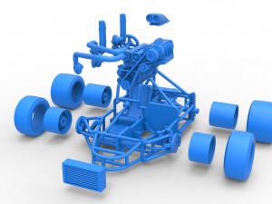 Concept crazy kart Scale 1 to 25 3D 프린트 모델