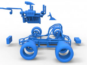 Concept crazy kart Scale 1 to 25 3D Print Model