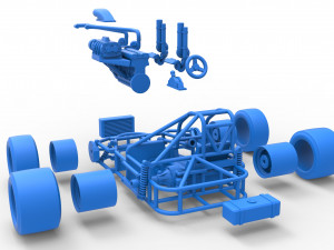 Concept crazy kart Scale 1 to 25 3D 프린트 모델
