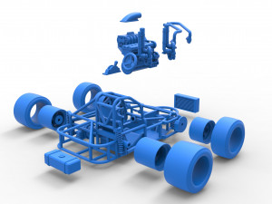 Concept crazy kart Scale 1 to 25 3D 프린트 모델