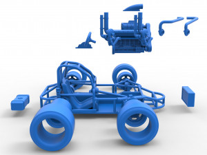 Concept crazy kart Scale 1 to 25 3D 프린트 모델