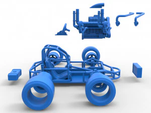 Concept crazy kart Scale 1 to 25 3D Print Model