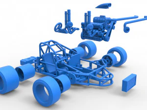 Concept crazy kart Scale 1 to 25 3D Print Model