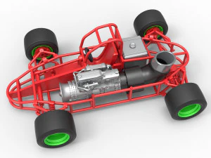 Concept jet race car Scale 1 to 25 3D Print Model