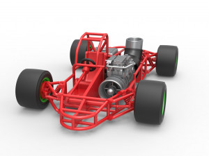 Concept jet race car Scale 1 to 25 3Dプリントモデル