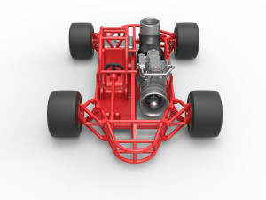 Concept jet race car Scale 1 to 25 3Dプリントモデル