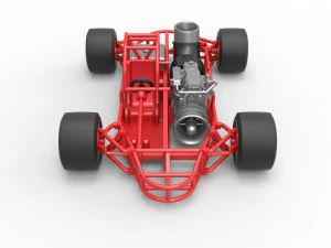 Concept jet race car Scale 1 to 25 3D Print Model