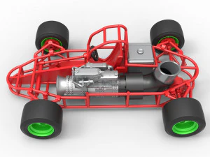 Concept jet race car Scale 1 to 25 3D Print Model