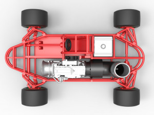 Concept jet race car Scale 1 to 25 3Dプリントモデル