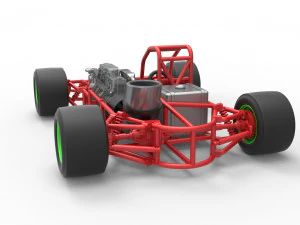 Concept jet race car Scale 1 to 25 3D Print Model