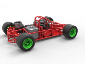 Concept jet race car Scale 1 to 25 3D Print Model