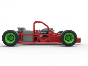 Concept jet race car Scale 1 to 25 3D Print Model