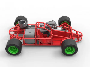 Concept jet race car Scale 1 to 25 3D Print Model