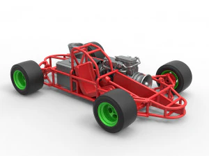 Concept jet race car Scale 1 to 25 3D Print Model