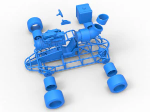 Concept jet race car Scale 1 to 25 3D Print Model