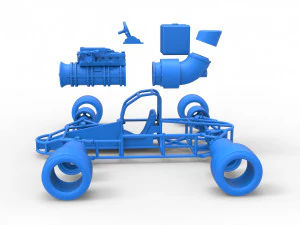 Concept jet race car Scale 1 to 25 3D Print Model