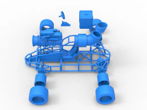 Concept jet race car Scale 1 to 25 3D Print Model