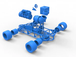 Concept jet race car Scale 1 to 25 3D Print Model