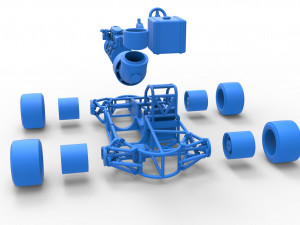 Concept jet race car Scale 1 to 25 3Dプリントモデル