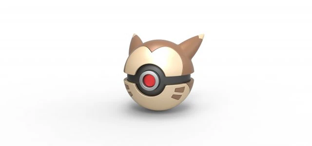 Furret bol 3D printmodel .c4d .max .obj .3ds .fbx .stl .blend 