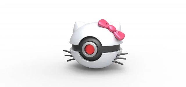 Kitty orb 3D Print Model .c4d .max .obj .3ds .fbx .stl .blend 