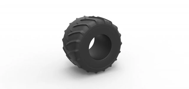 Monster Jam tire 25 Scale 1 to 25 3D Print Model .c4d .max .obj .3ds .fbx .stl .blend 
