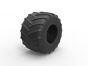Monster Jam tire 25 Scale 1 to 25 3D 프린트 모델